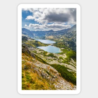 Five Ponds valley scenic landscape in Tatra Mountains Sticker